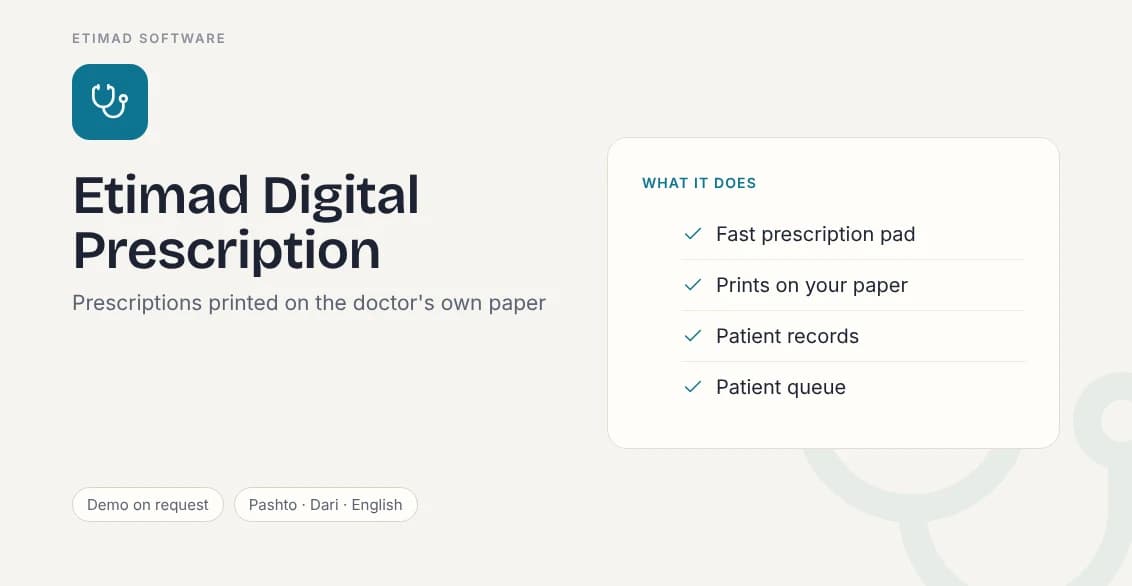 Etimad Digital Prescription overview